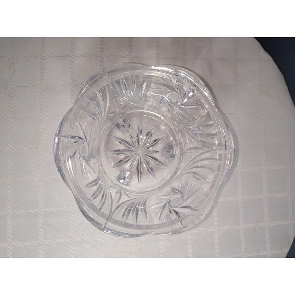 Anna Hutte Bleikristall Lead Pinwheel Crystal Cut Crystal Footed Candy Dish - Picture 3 of 5